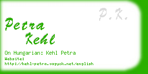 petra kehl business card